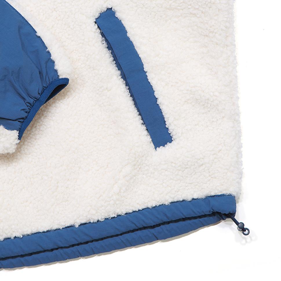 Brian Berry Zerah Fleece Zip-Up_O/White