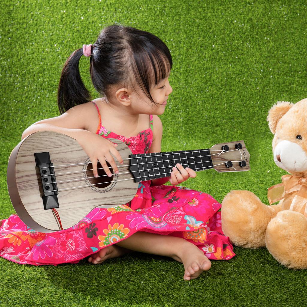 Children's Guitar Toy Kids Ukulele Musical Instrument Childrens Toys Small Instruments Plastic Wooden Toddler