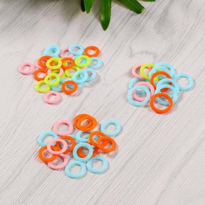 2000 Plastic Knitting Mark Ring Needle Ring Mark Crochet Craft Tool Knitting Mark Ring for Crochet
