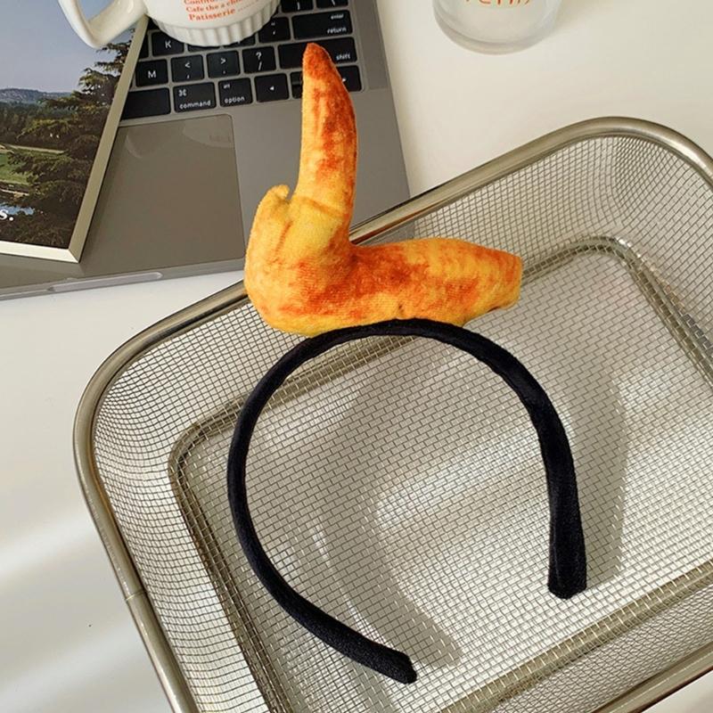 Unique Food Shaped Stretchy Headpiece With 3D Fried Chicken Vegetables Ice Cream Particulars For Costume Parties Daily Activities