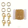 61Pcs/Set Alloy Bulk Link Chain With Jump Rings Lobster Clasps Necklace Chains For DIY Jewelry Making Supplie Necklaces Accessories