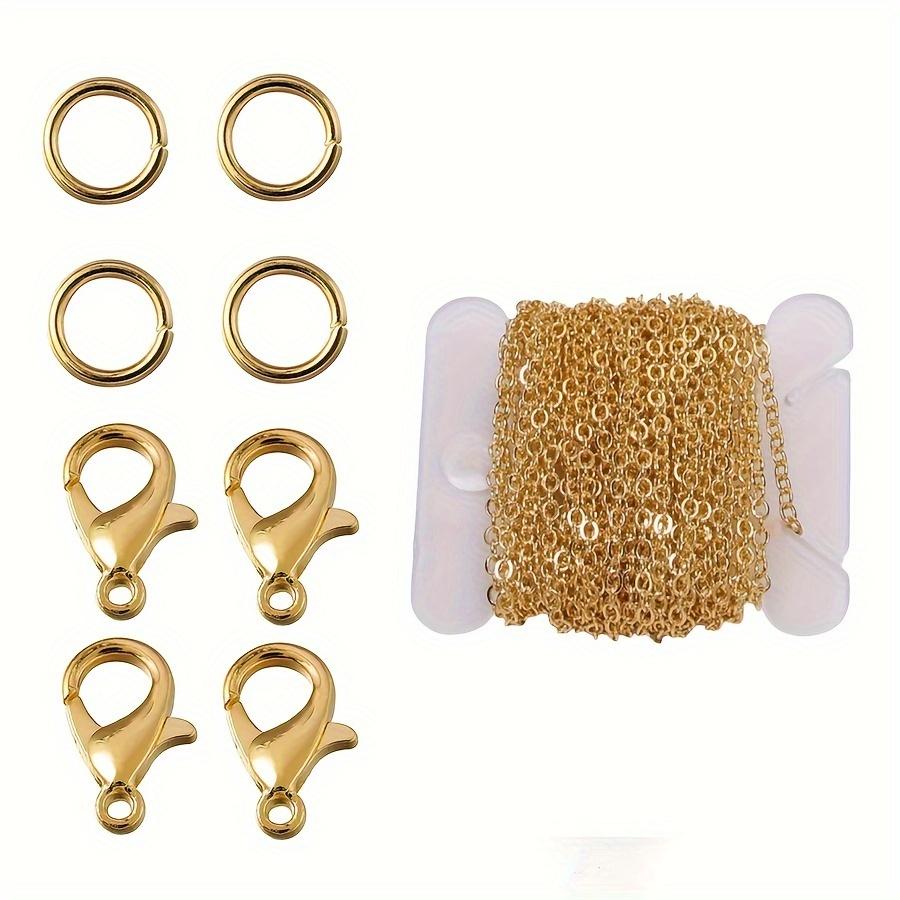 61Pcs/Set Alloy Bulk Link Chain With Jump Rings Lobster Clasps Necklace Chains For DIY Jewelry Making Supplie Necklaces Accessories