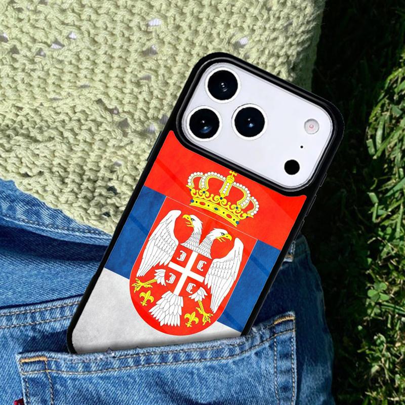 Flag of Serbia Serbian Phone Case Cover Compatible with for IPhone 17air 16e 15 14 13 12 11Pro Max 17 Air