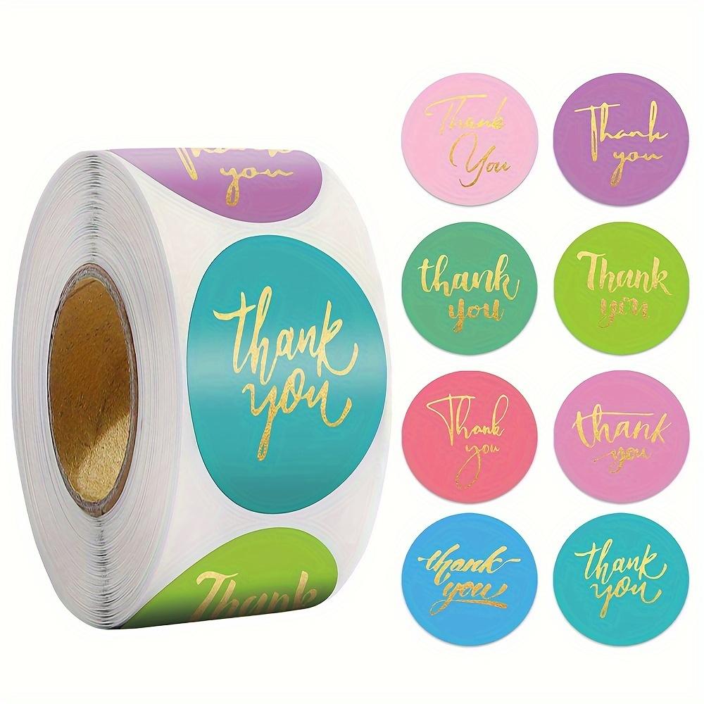 

500 Golden Font Thank You Stickers, 1 Inch, for Wedding Party Favors, Envelope Mailing Supplies, Packaging Sealing Stationery Stickers 1inch/2.5cm