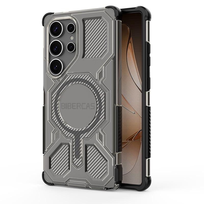 Compatible Samsung S25 ULTRA/S25 EDGE Magnetic Transparent Airbag Anti-fall Case