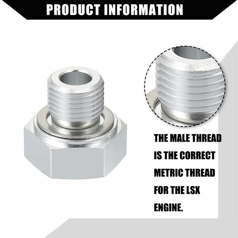 UXCELL Oil Pressure Coolant Adapter Fitting Sensor Adapter Set for LS Series Engine