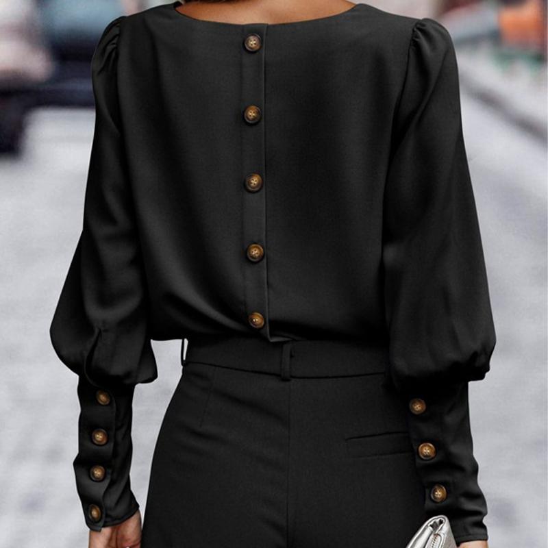 Dámská podzimní zimní halenka 2024 Dlouhý rukáv Kancelářská košile Elegantní ležérní Pracovní oděv Topy