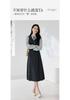 French Fake Two-piece Spliced Waist Cinching Dress