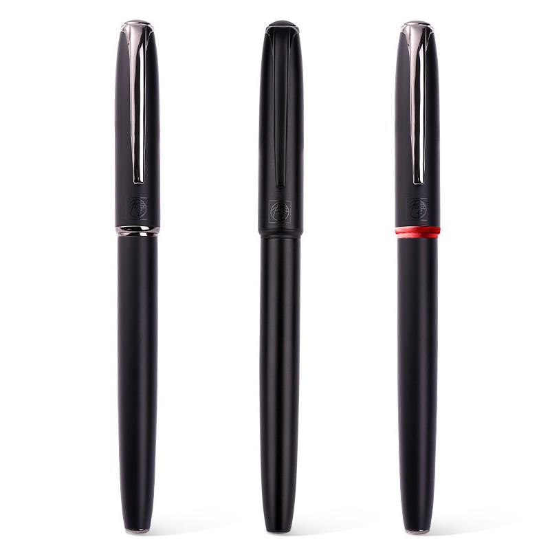 Picasso 916 Matte Black Barrel Metal Fountain Pen EF/M/Bent Nib 0.38/0.6/1.0mm Professional Stationery Writing Pen Gift