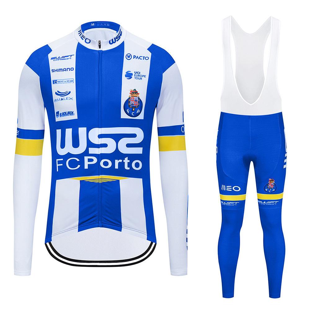 2026 Long-sleeved, Autumn Breathable Cycling Suit Set, Breathable Cycling Suit Team, Strap Long-sleeved Cycling Suit Set.