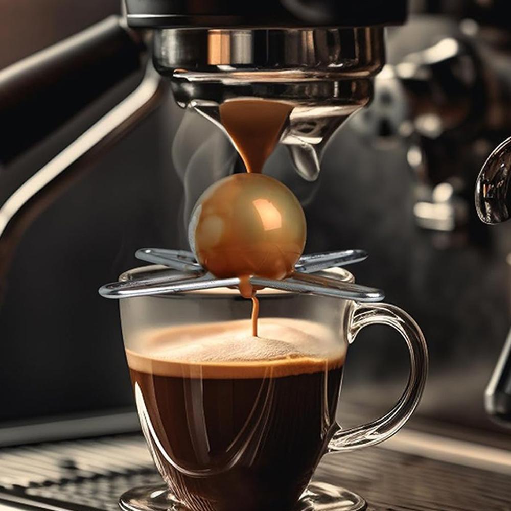 Stainless Steel Coffee Ice Hockey Ball Holder Coffee Frozen Ball for Espresso Coffee Reusable Cooling Coffee Tool