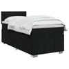 Box Spring Bed with Mattress Black 90 X 190 Cm Fabric