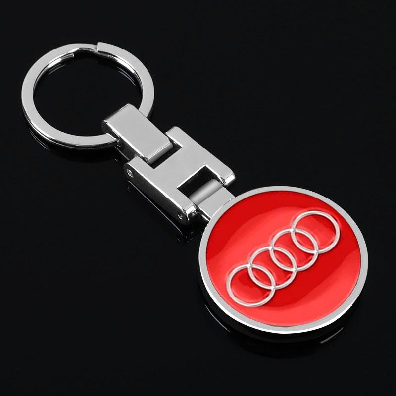 Car Keychain Car Emblem Gift with Key Ring Auto Accessories for Audi C7 C6 C5 B5 B6 B7 B8 B9 D3 Q3 Q5 Q7 TT A1 A3 A4 A5 A6 A7