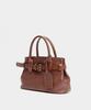 Badgigi Belt Leather Mini Tote Bag, Brown