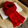 Middle-aged and elderly mother imitation cashmere red scarf for men and women, big red in winter, Chinese red birth year, Year of the Horse shawl
