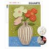 Flower Vase Pearl Art Kit with Frame 3D Sparkling Canvas Painting Elegant Luxury Room Wall Decor Gift for DIY Craft Home Decor Aesthetic Art
