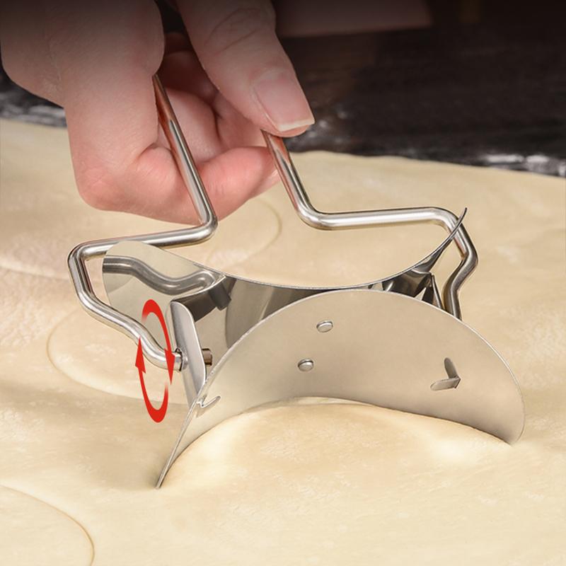 Stainless Steel Dumpling Mold Dough Press Wrapper Pastry Mould Shaper Rolling Pin Household Kitchen DIY Tool Accessories TMZ