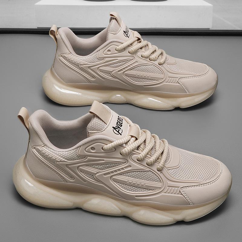 Real popcorn breathable sneakers dad trendy shoes retro daily going out heightening casual shoes
