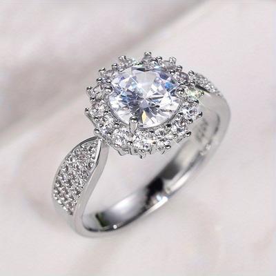 White Ring, Ladies' Fashion, Bride's Engagement, Wedding Ring, Jewelry Gift