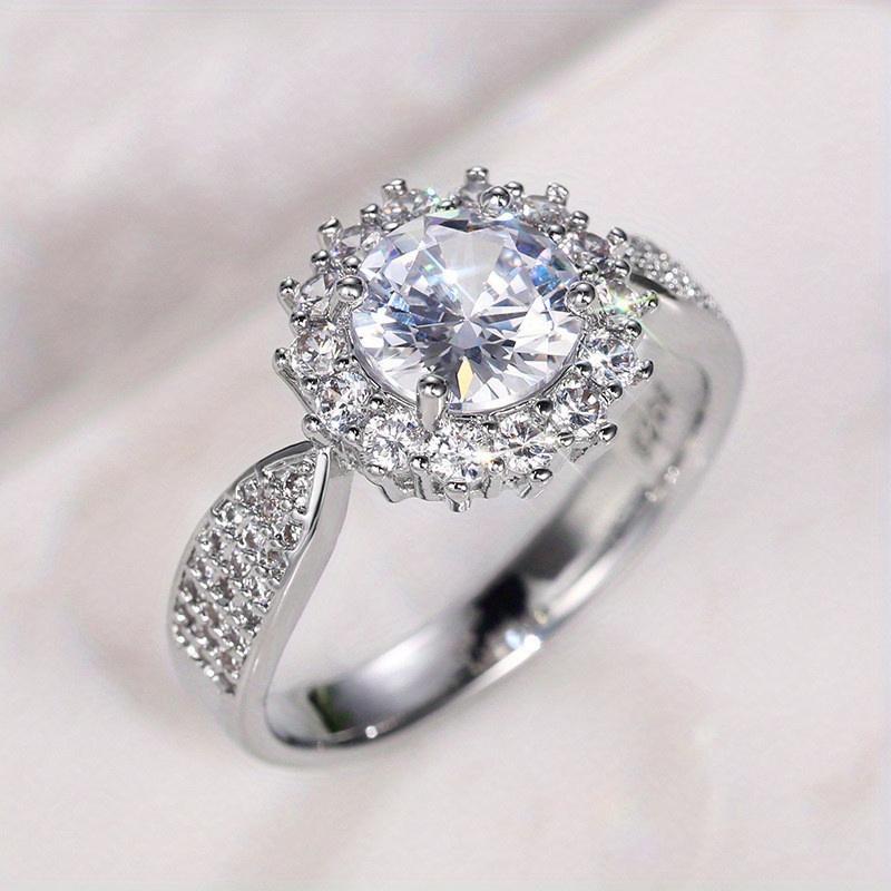 White Ring, Ladies' Fashion, Bride's Engagement, Wedding Ring, Jewelry Gift