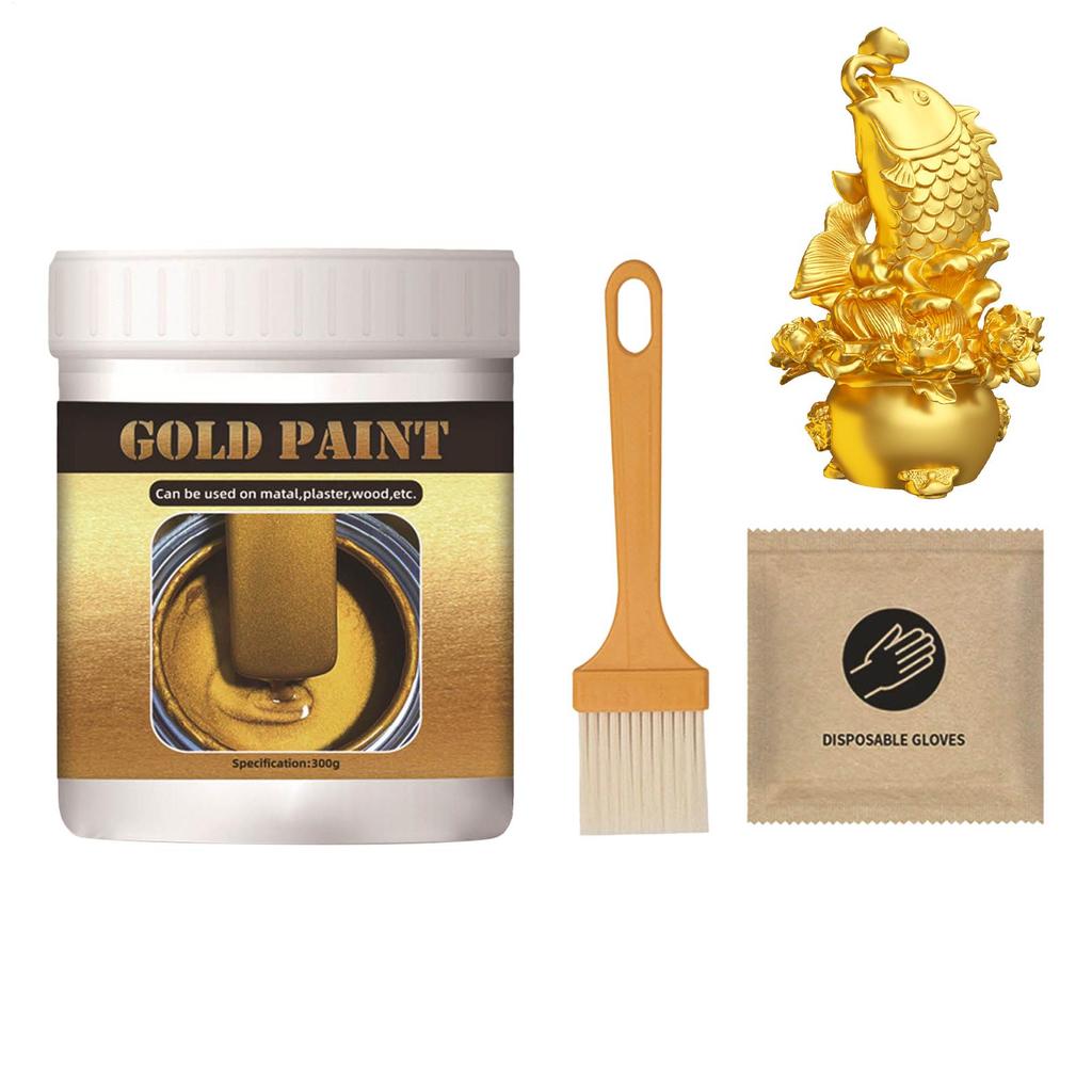 300g Gold Bastelfarbe DIY Wasserbasierte Gold Holzfarbe Für Fenster, Eisen Geländer, Möbel, Beschläge, Basteln, Holz, Stoff