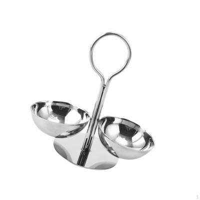 Condiment Serving Bowl, Divided Tray, Chip Dips Dishes, Snack Stand with Bowls for