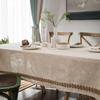 Imaqi Yun Macrame Lace Polyester Linen Tablecloth for Coffee Table - Rectangle Design
