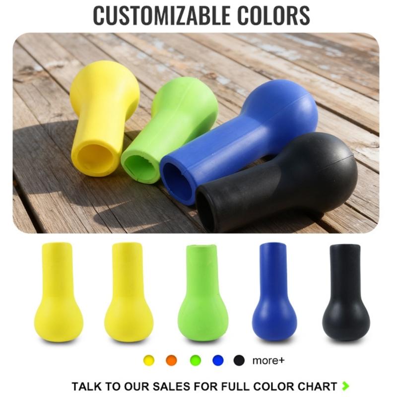 Elastic Handle End Protective Case PU Fishing Rod End Cap Universal Fishing Rod Tail Protector Rod Butt Cushion