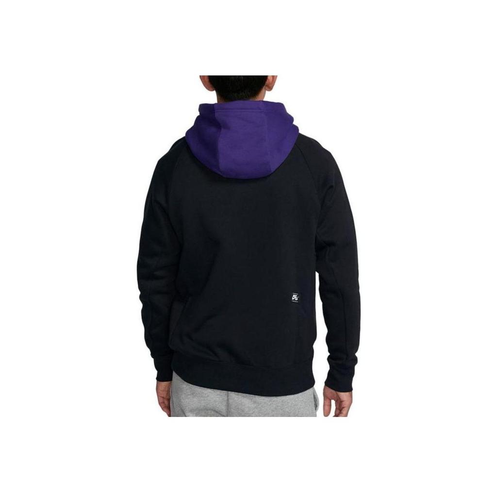 Nike Logo Print Casual Crew Neck Sweatshirt Men Tops Black AQ9564-010