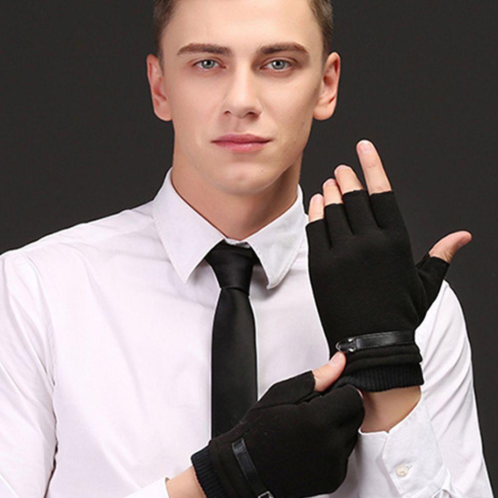 Color Suede Leather Autumn Winter Gloves Road Bike Gloves Men Cycling Gloves Outdoor Sports Gloves