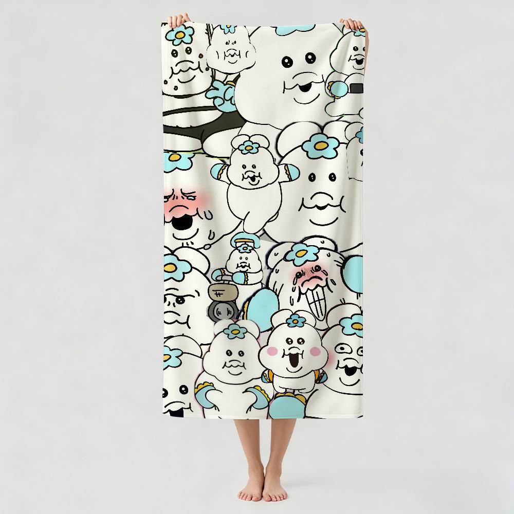 Cartoon cute O-Opanchu U-Usagi Towel Drying Bath Towel Applicable To Light Swimming Camping Yoga Beach Out