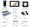 VIDEW 4 Wired Video Intercom System RFID Unlock Camera Doorbell with 7 Inch Screen Night Vision Home Door Bell for Villa
