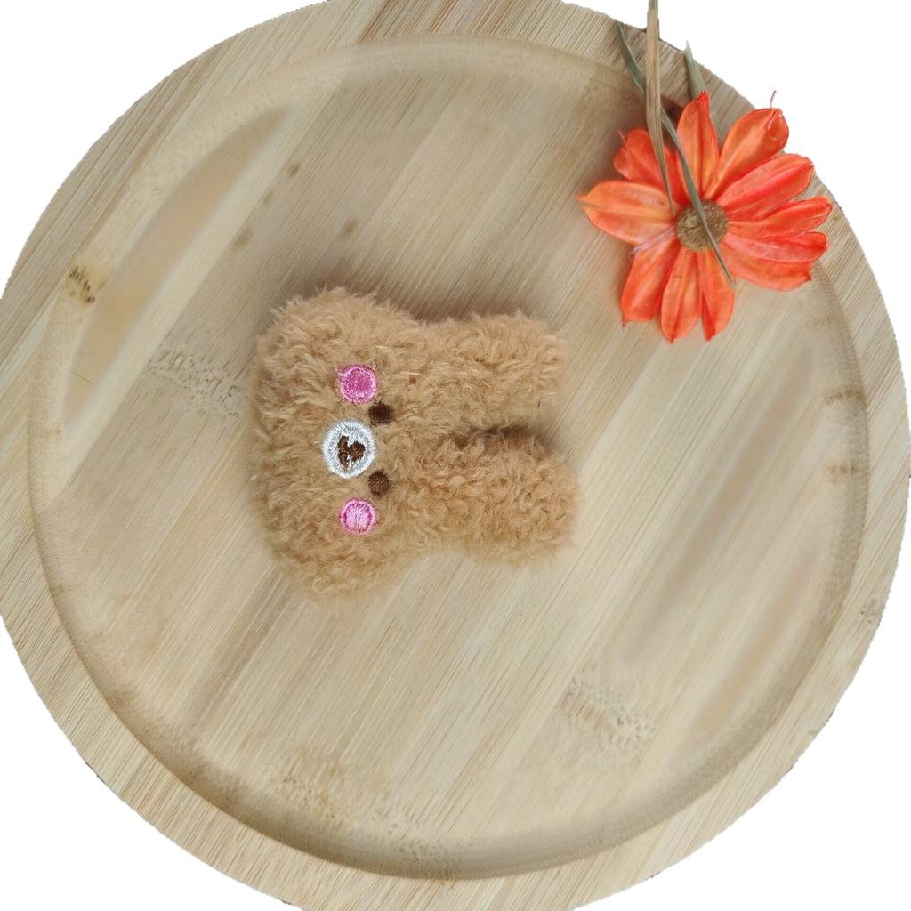 Korean Version of Cartoon Rabbit Plush Brooch Cute Blush Rabbit Keychain Doll Animal Doll Brooch Small Gift
