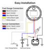 7Color Backlight Fuel Level Tank Oil Level Gauge E-F Pointer Digit Gar Fuel Meter +100MM-500MM Oil Level Sensor for Car Marine