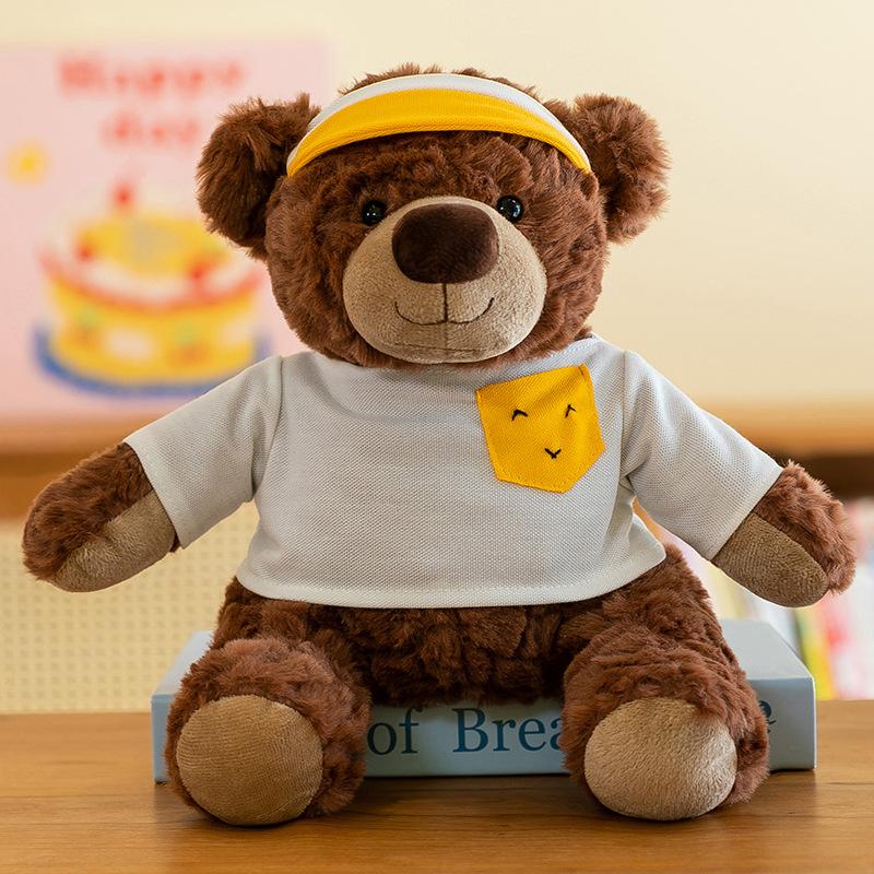 

Плюшевая игрушка Худи Медведь Модная Удобная Милая Мультяшная Детская Праздничный Подарок Brown Yellow