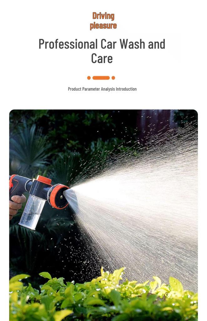 High-Pressure Foam Sprayer Water Gun for Car Wash and Garden Watering