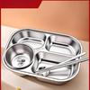 Children's 316 Stainless Steel 4-Compartment Dinner Plate Set