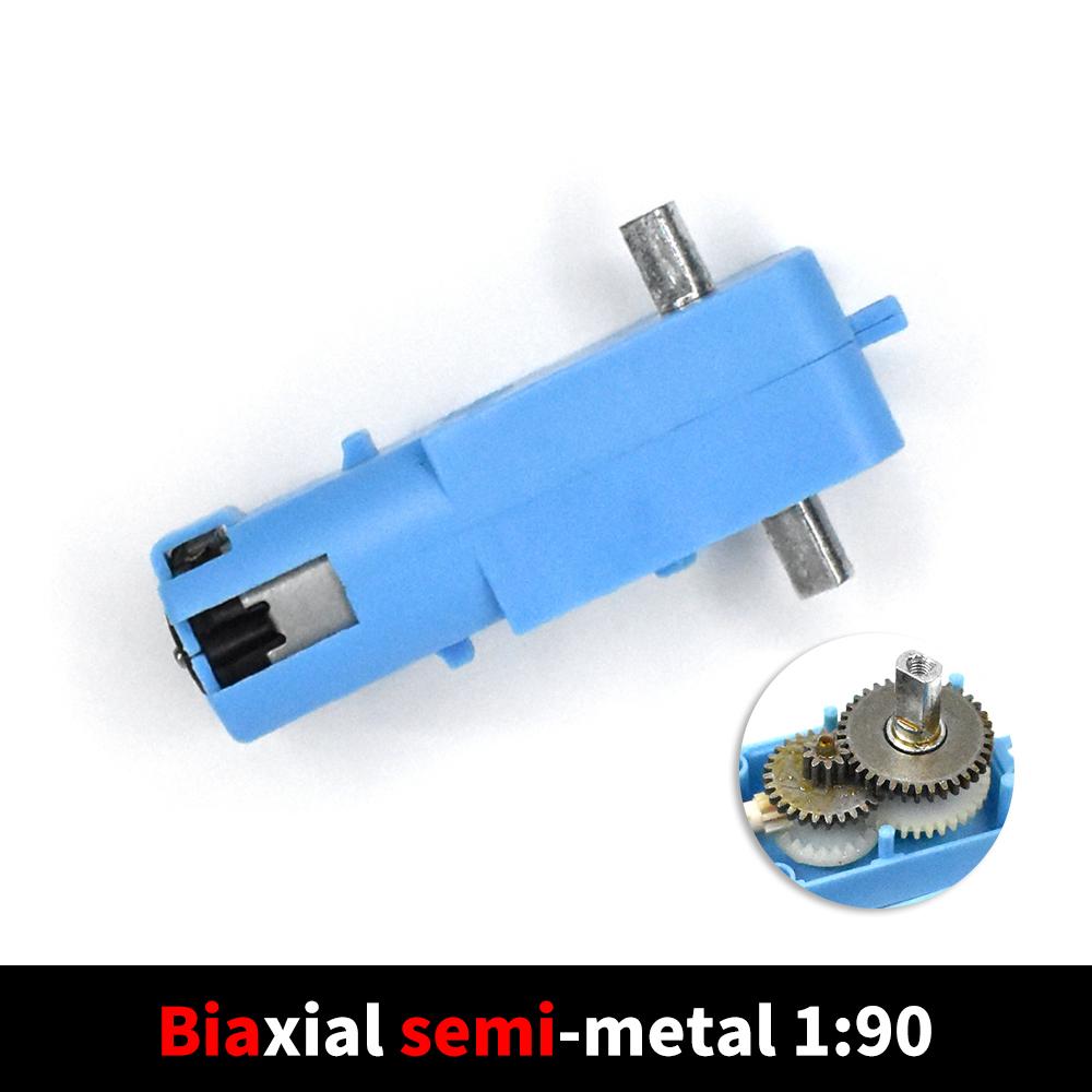DC 3V-6V 1:90 Metal Dişli Motor Tamamı Metal/Yarı Metal Tek Eksenli Dişli Motor Robot Akıllı Araç Hız Düşürücü TT Motor Mavi