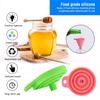 Kitchen Silicone Collapsible Funnel Set of 3,Small and Large,Flexible-Foldable-Cooking-Food-Grade Funnels for Filling Small or Mini
