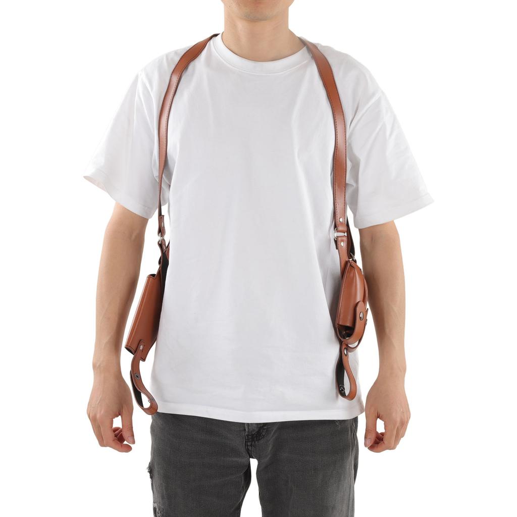 Left Right Hand Shoulder Shooting Tool Bag PU Leather Double Shoulder Shooting Tool Holder Hunting Accessories