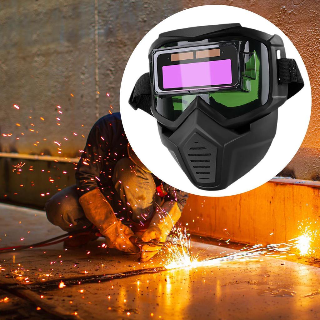 Automatic Variable Welding Helmet Auto Darkening Large Viewing Screen Welder Face for Industrial