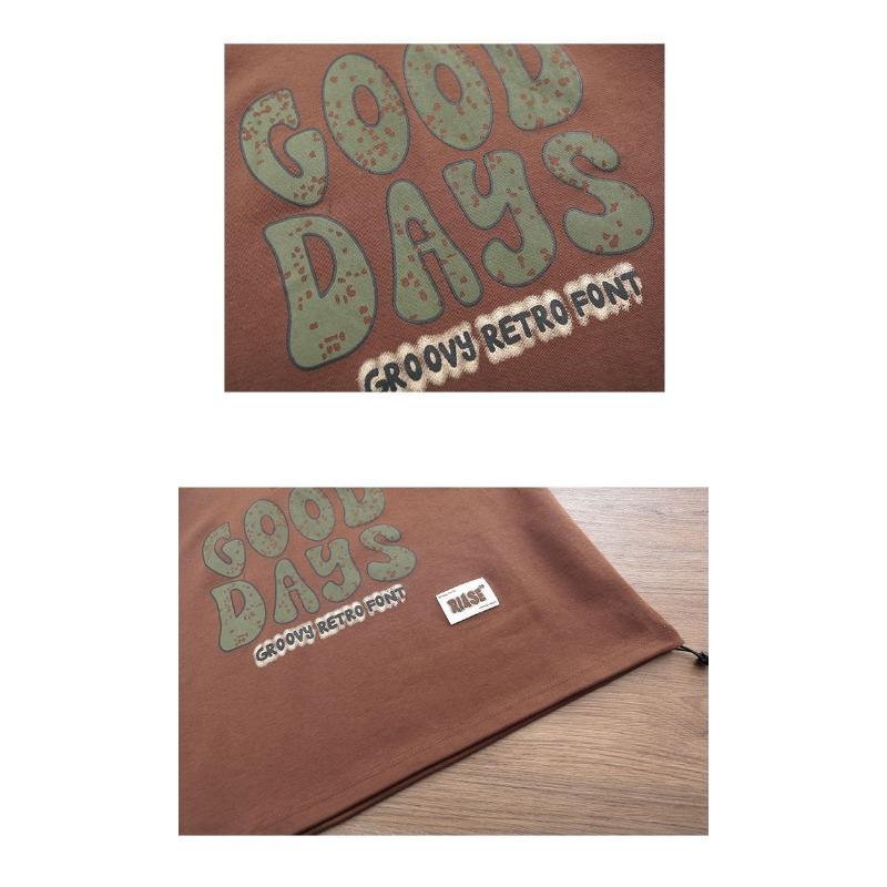 Hooded Sweatshirt for Women New Autumn Korean Style Letter Print Button Hooded Pullover Top