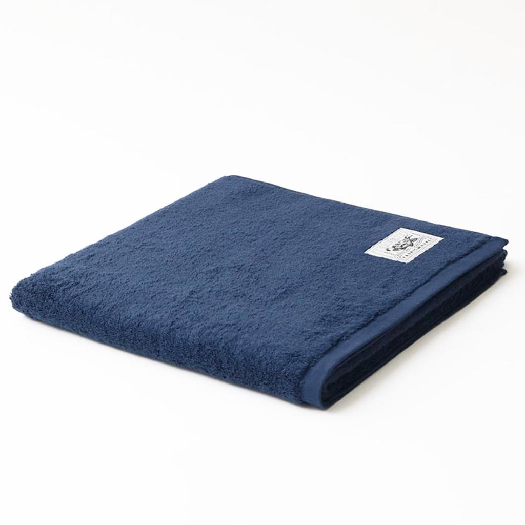 Ultra-soft twisted long bath towel (navy)