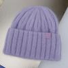 Women'S Big Size Rabbit Fur Blended Beanie Winter Hat Soft Thick Ear Protection Windproof Baggy Knit Cap For Outdoor