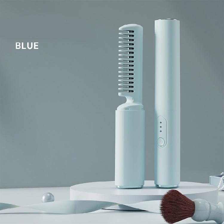 Lightweight Rechargeable Hair Straightener Brush Anti Scald Comb with Quick Heat Up Adjustable Temperature for Travel