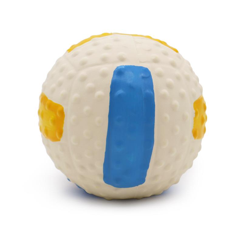 Nice Pet voice toy dog grinding teeth bite resistant latex toy rugby ball football small dog training for home decoration