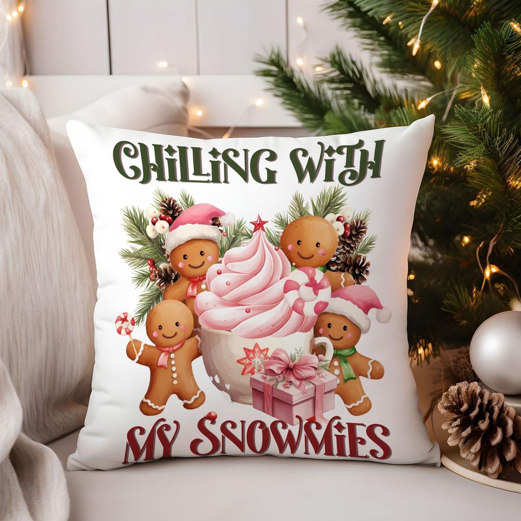 Popular Christmas Pillowcase Office Seat Cushion Home Bedside Pillowcase