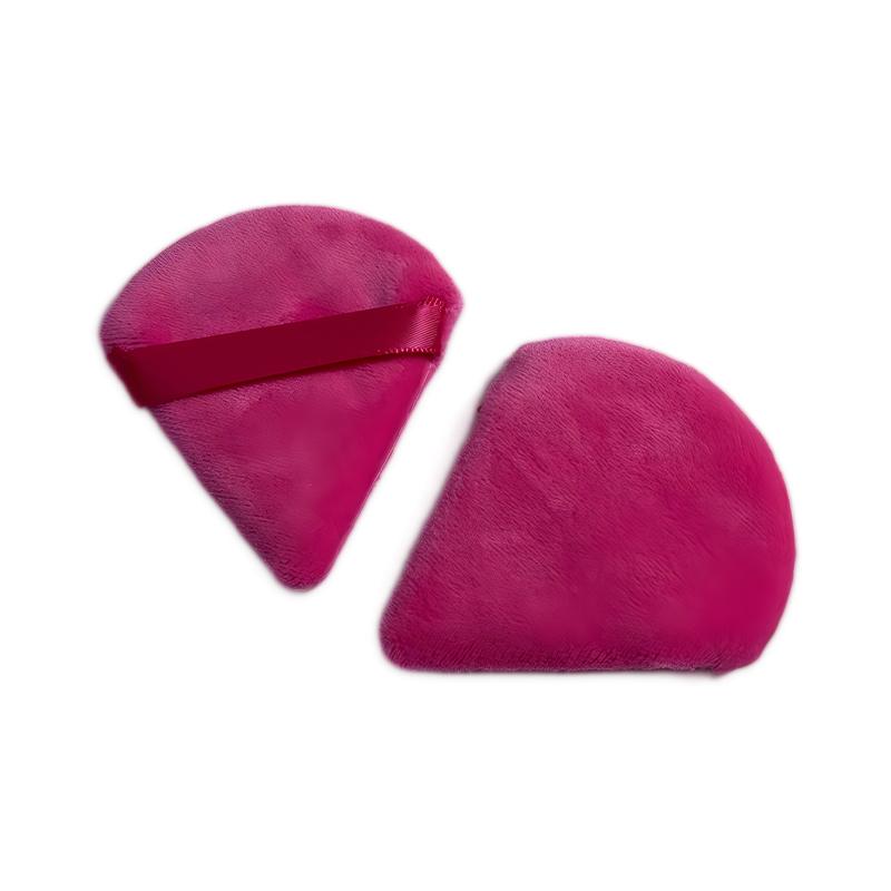 2 Stück Samt Dreieckige Kosmetikpuffs Nass Trocken Verwendet Waschbar Weicher Make-up Schwamm Werkzeug Für Foundation Puder Rouge Lidschatten