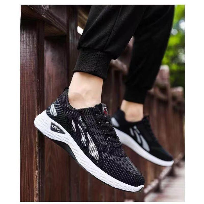 Men's Sneakers, Men's Running Shoes, Leather Upper Low-heel Casual Shoes, Anti-slip Wear-resistant Soft Sole Odor-resistant Work Shoes for Spring
