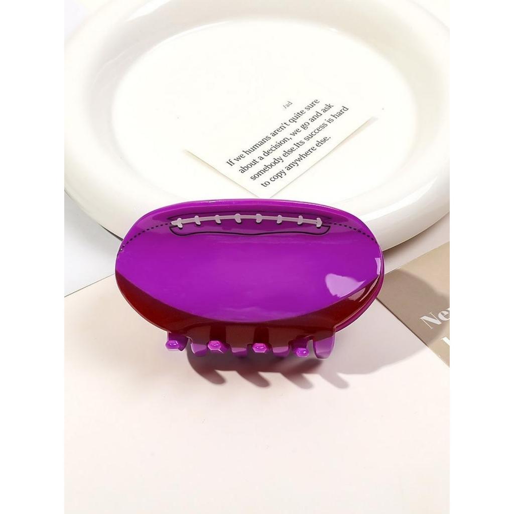 1 Basketball football Rugby series acrylic grab clip collection Sweet Cool Shark clip personality simple back head hair grab